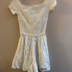 Off shoulder White Romper